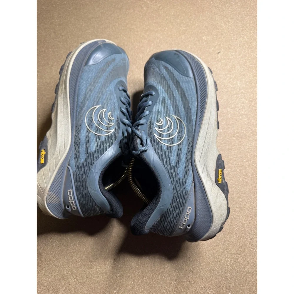 Topo Athletic Ultraventure 2 Trail Running Shoes Blue Grey Vibram Mens 5mm Drop